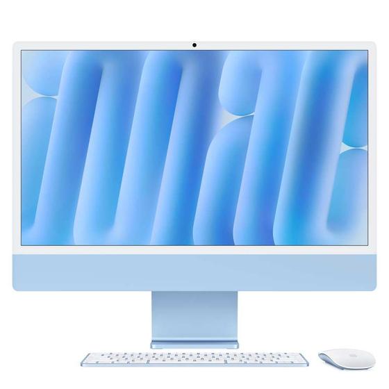 Imagem de iMac 24", Tela Retina 4.5K Apple, Processador M4, (16GB RAM, SSD de 256GB) - Azul