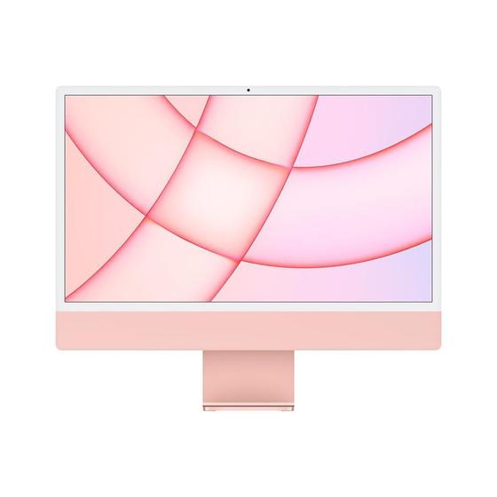 Imagem de iMac Apple 24" com Tela Retina 4.5K, Processador M1, 7 Núcleos, Rosa, SSD 256GB, 8GB -  MJVA3BZ/A