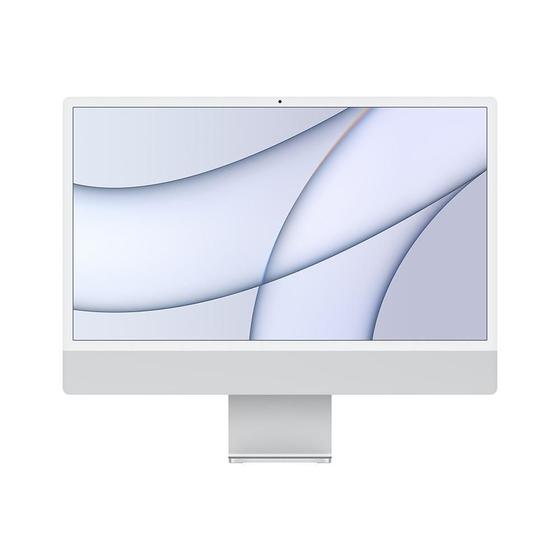 Imagem de iMac Apple 24" com Tela Retina 4.5K, Processador M1, 8 Núcleos, Prata, SSD 512GB, 8GB - MGPD3BZ/A