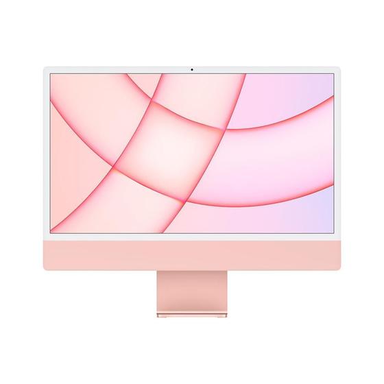Imagem de iMac Apple 24" com Tela Retina 4.5K, Processador M1, 8 Núcleos, Rosa, SSD 512GB, 8GB - MGPN3BZ/A 