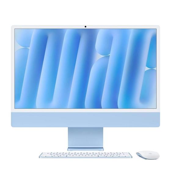 iMac Apple Tela Retina 24" 4.5K, Chip M4, CPU 10 Núcleos, GPU 10 Núcleos, Neural Engine de 16 Núcleos, 16GB RAM, 512GB SSD, Azul - MWV33BZ/A Imagem de iMac Apple Tela Retina 24" 4.5K, Chip M4, CPU 10 Núcleos, GPU 10 Núcleos, Neural Engine de 16 Núcleos, 16GB RAM, 512GB SSD, Azul - MWV33BZ/A
