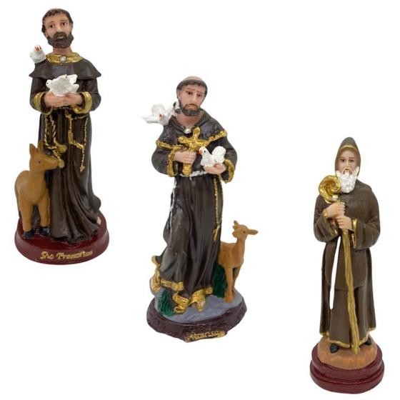 Imagem de Imagem Católica São Francisco Em Resina 14 Cm- Escolha O Seu