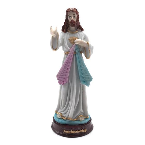 Imagem de Imagem de Jesus Misericordioso Resina Maciça 20cm