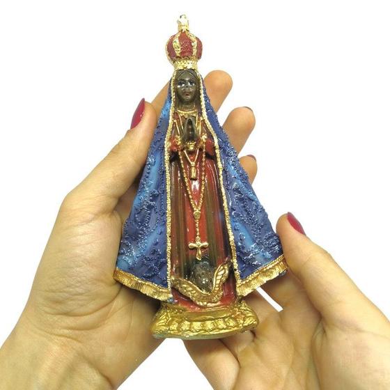 Imagem de Imagem de Nossa Senhora Aparecida Traços Finos Linda 15cm