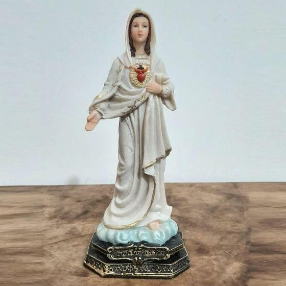 Imagem de Imagem do Sagrado Coração de Maria em Resina - 20 cm