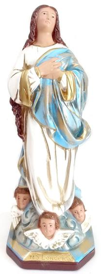 Imagem de Imagem Escultura Nossa Senhora Conceição Barroco 30cm Gesso