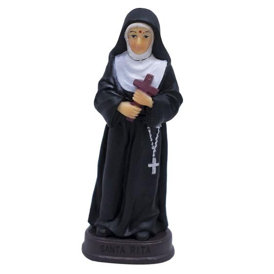 Imagem de Imagem Estátua Santa Rita Pequena 8cm - Enfeite Resina