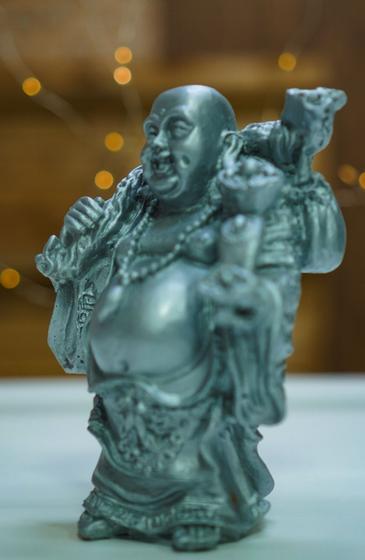 Imagem de Imagem Estatueta Buda Tradicional 18cm Prata