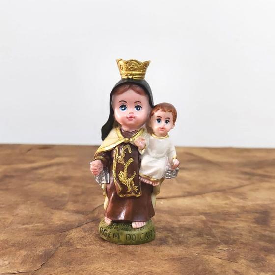 Imagem de Imagem Infantil de Nossa Senhora do Carmo em Resina - 8 cm