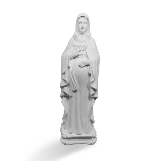 Imagem de Imagem Maria Grávida Nossa Senhora Grávida Gesso Cru 20cm