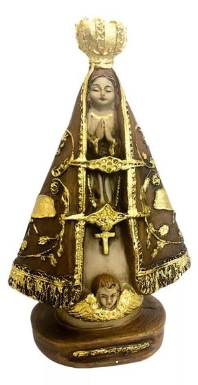 Imagem de Imagem Nossa Senhora Aparecida Marrom Em Gesso 25cm