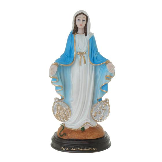 Imagem de Imagem Nossa Senhora das Graças Medalha Milagrosa Resina 22c