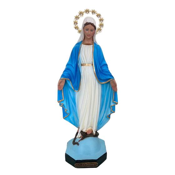 Imagem Nossa Senhora Das Graças Resina Com Auréola 31cm Menor preço em Imagem Nossa Senhora Das Graças Resina Com Auréola 31cm