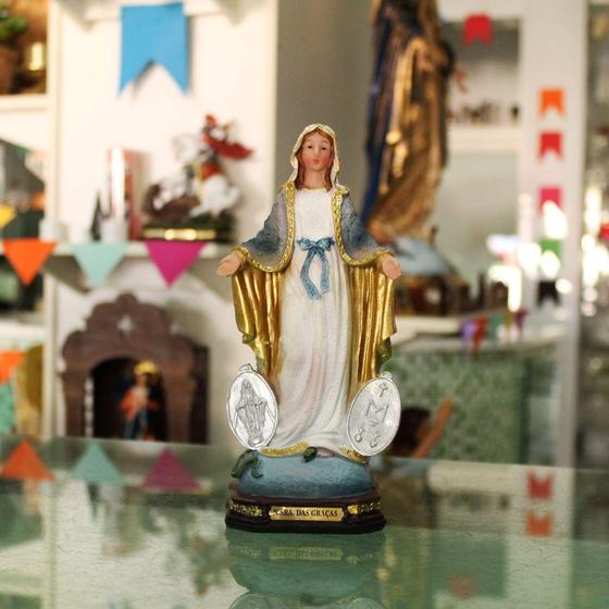 Imagem de Imagem Nossa Senhora Das Graças Resina Importado 20Cm - Sacro