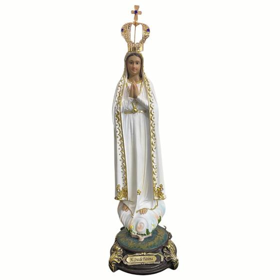 Imagem de Imagem nossa senhora de fatima 30cm resina importada c/coroa