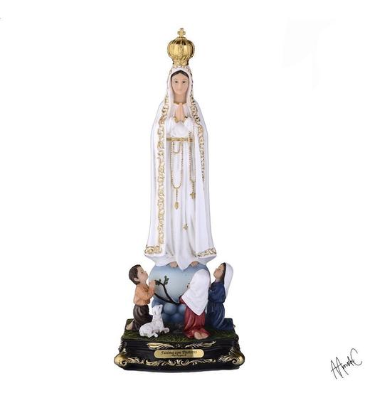 Imagem de Imagem Nossa Senhora de Fátima com Pastores 20 CM - Resina Importado