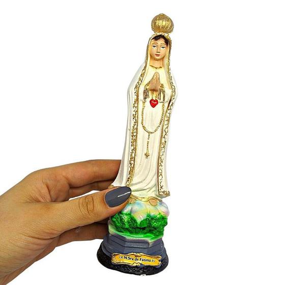 Imagem de Imagem Nossa Senhora de Fátima Gesso 20cm Lembrança