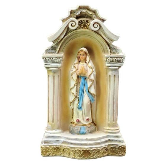 Imagem de Imagem Nossa Senhora de Lourdes capelinha resina importada 13cm