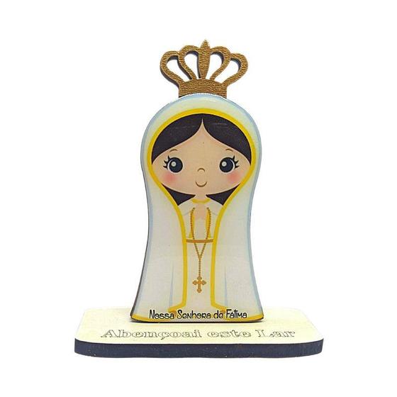 Imagem de Imagem Nossa Senhora Fatima Madeira Baby Lembrança 13cm