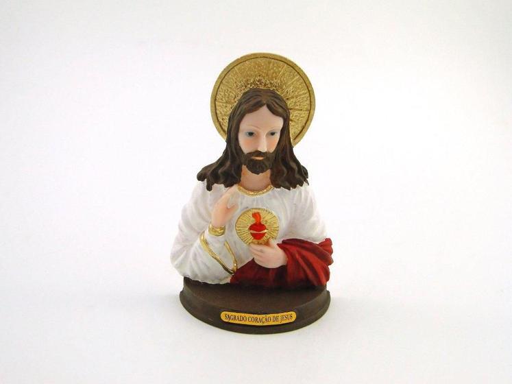 Imagem de Imagem Sagrado Coração De Jesus Busto Resina 12 Cm