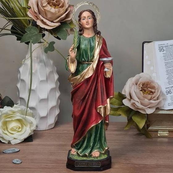 Imagem de Imagem Santa Luzia Grande 30cm Resina Com Auréola