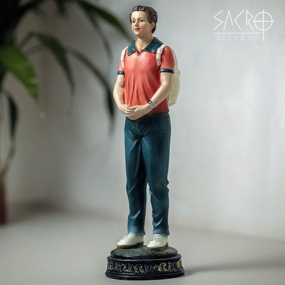 Imagem Santo São Carlo Acutis 20cm Resina Importada - Sacro Imagem de Imagem Santo São Carlo Acutis 20cm Resina Importada