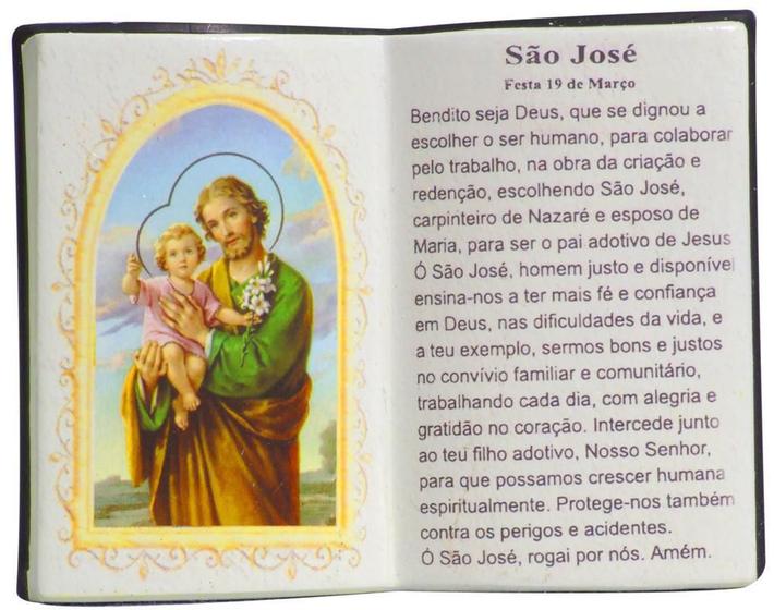 Imagem de Imagem São José Em Formato Livro Com Porta Caneta