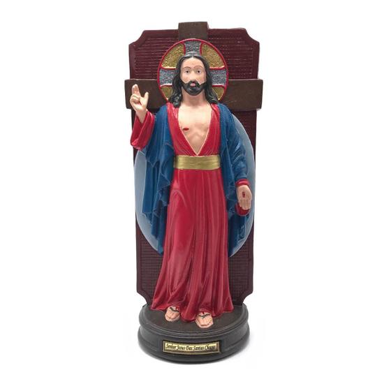 Imagem de Imagem Senhor Jesus das Santas Chagas Borracha Inquebrável 32 Cm