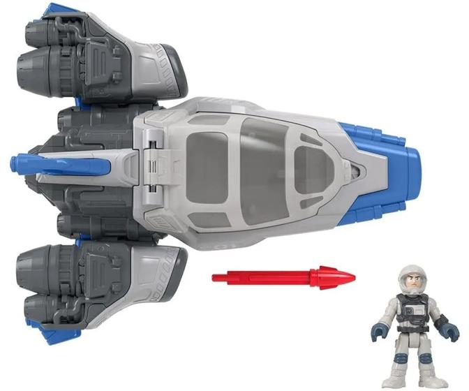 Imagem de Imaginext Buzz Lightyear Com Nave Espacial Exploradora XL-01 Lança Dardo Pixar Mattel