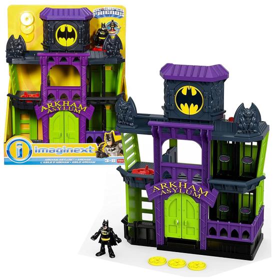 Imaginext DC Batman Prisão Arkham Asylum Mattel FDX24 Playsets