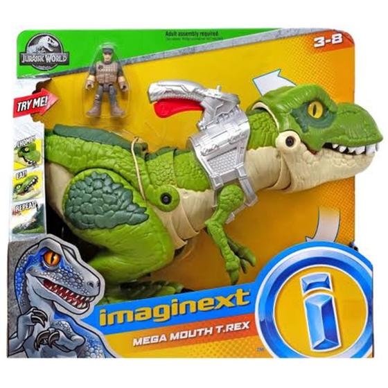 Imaginext Dinossauro T-rex Mordida Feroz Fisher Price Gbn14 - Bonecos ...
