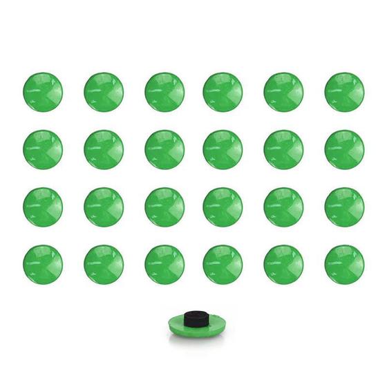 Imagem de Imãs Enfeite de Geladeira e Painel Botão Verde - 24 Unidades