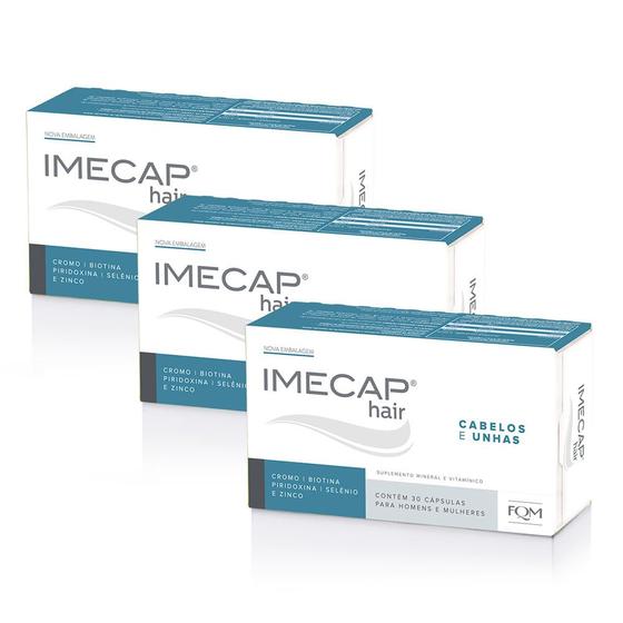 Imagem de Imecap Hair c/ 30 Vitaminas p Cabelos e Unhas Leve 3 Pague 2