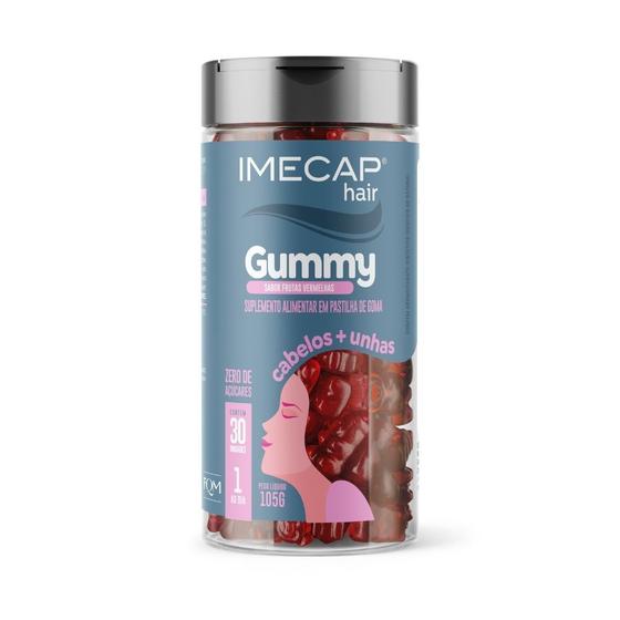 Imagem de Imecap Hair Gummy para Cabelos e Unhas Sabor Frutas Vermelhas com 30 Gomas
