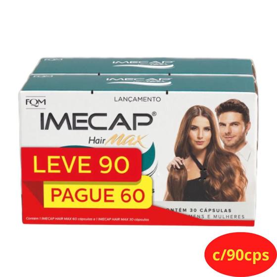 Imagem de Imecap Hair Max Cabelos E Unhas C/90 Caps Kit Promocional
