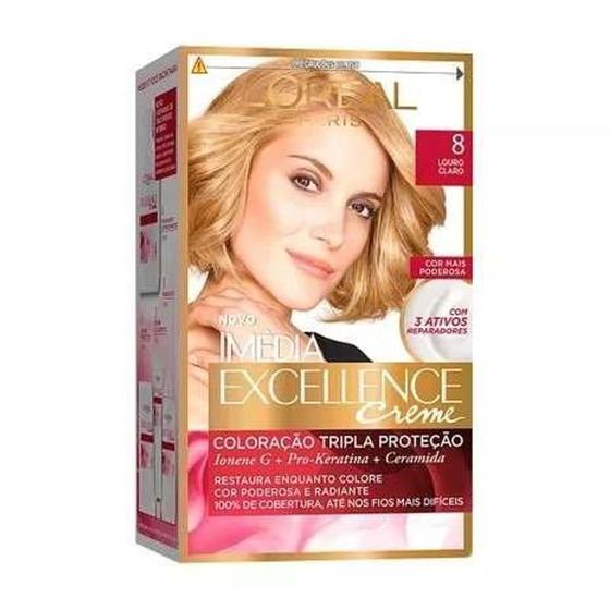 Imagem de Imédia Excellence Tinta Creme 8 Louro Claro