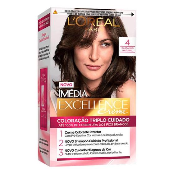 Imagem de Imédia loreal tintura  castanho natural 4