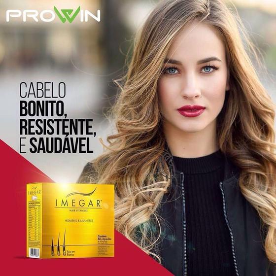 Imagem de Imegar Hair Vitaminas 60cps Crescimento e Fortalecimento Capilar - Prowin