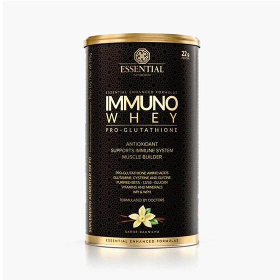 Immuno Whey Pro Glutathione Baunilha 375g - Essential Nutrition Menor preço em Immuno Whey Pro Glutathione Baunilha 375g - Essential Nutrition