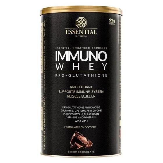 IMMUNO WHEY PRO GLUTATHIONE LATA 465g/375G ESSENTIAL NUTRITION Menor preço em IMMUNO WHEY PRO GLUTATHIONE LATA 465g/375G ESSENTIAL NUTRITION