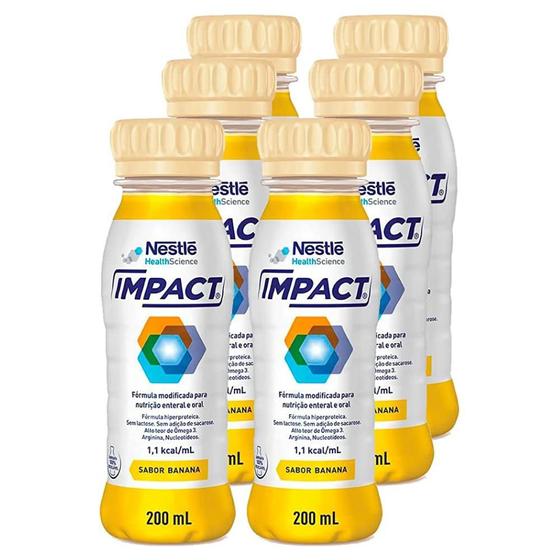 Imagem de Impact banana 200ml garrafinha 6 unidades