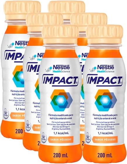 Imagem de Impact pêssego 200 ml (kit c/06) - nestlé