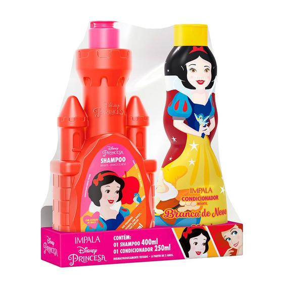 Imagem de Impala Linha Disney Princesas Branca de Neve Kit  Shampoo 400ml + Condicionador 250ml