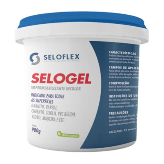 Imagem de Impermeabilizante Incolor Resina Protetora Laje Telhado Piso Cimento Concreto Parede Selogel 900g Seloflex