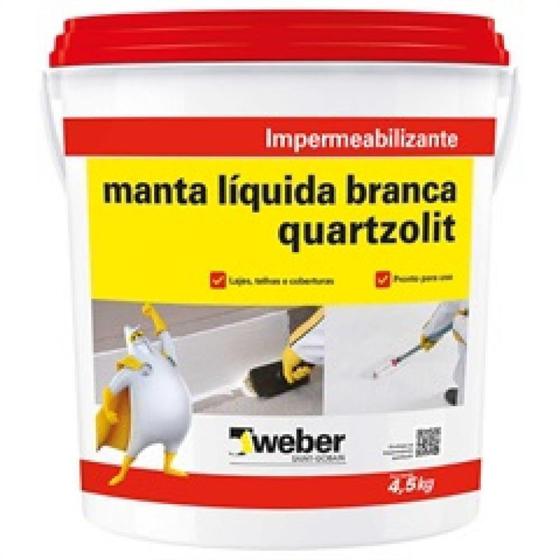 Imagem de Impermeabilizante Manta Líquida 4,5L Branco Quartzolit