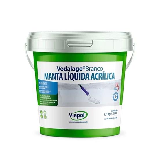 Imagem de Impermeabilizante Manta Líquida Vedalage Branco 3,6Kg Viapol