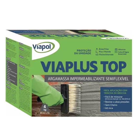 Imagem de Impermeabilizante Vedaja Viaplus 1000 Caixa 4 kg - Viapol