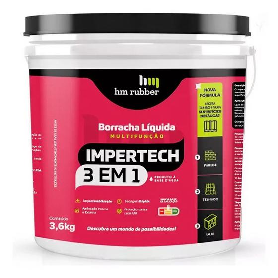 Imagem de Impertech 3 em 1 borracha líquida 3,6kg hm rubber