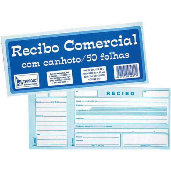 Imagem de Impresso Recibo Comercial com Canhoto 50F (7897571970015)