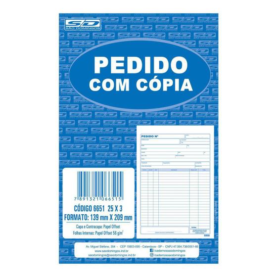 Impresso Talão De Pedido 118 3 Vias 25 Folhas Pct Com 10 Gna Bloco De Pedido Magazine Luiza 7423